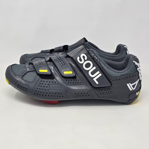 Pearl Izumi SoulCycle Cycling Shoes Road Bike Clip In Gray Yellow EU‎ 44 - Picture 1 of 13